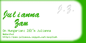 julianna zam business card